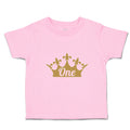Toddler Clothes Birthday 1 Number Name and with Golden Crown Toddler Shirt