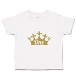 Toddler Clothes Birthday 1 Number Name and with Golden Crown Toddler Shirt