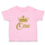 Toddler Clothes Age 1 and Number Name with Gold Crown Toddler Shirt Cotton