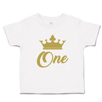 Toddler Clothes Age 1 and Number Name with Gold Crown Toddler Shirt Cotton