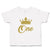 Toddler Clothes Age 1 and Number Name with Gold Crown Toddler Shirt Cotton