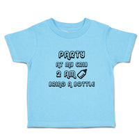 Toddler Clothes Party at My Crib 2 Am Bring A Bottle Toddler Shirt Cotton
