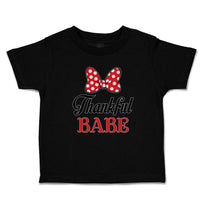 Toddler Clothes Thankull Babe with Polkat Dots Bowtie Toddler Shirt Cotton