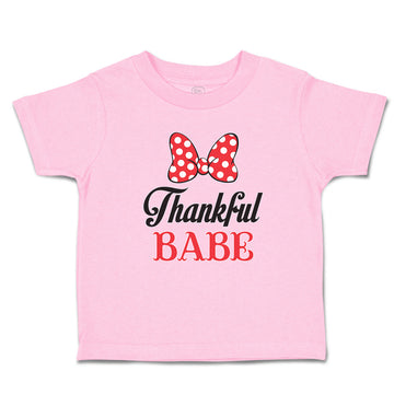Toddler Clothes Thankull Babe with Polkat Dots Bowtie Toddler Shirt Cotton