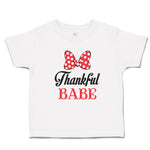 Toddler Clothes Thankull Babe with Polkat Dots Bowtie Toddler Shirt Cotton