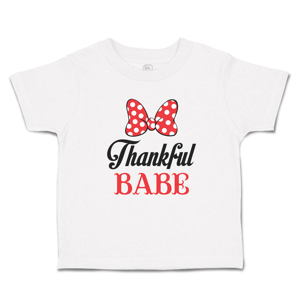 Toddler Clothes Thankull Babe with Polkat Dots Bowtie Toddler Shirt Cotton