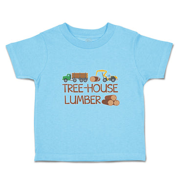 Toddler Clothes Tree-House Lumber An Vehicle with Wood Toddler Shirt Cotton