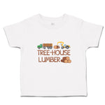 Toddler Clothes Tree-House Lumber An Vehicle with Wood Toddler Shirt Cotton