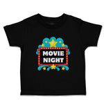 Toddler Clothes Movie Night Sign Funny & Novelty Funny Toddler Shirt Cotton