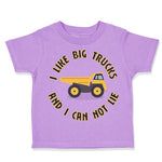 Toddler Clothes I like Big Trucks and I Can Not Lie Trucks Toddler Shirt Cotton