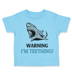 Toddler Clothes Warning : I'M Teething Lion Ocean Sea Life Toddler Shirt Cotton