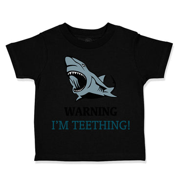 Toddler Clothes Warning : I'M Teething Lion Ocean Sea Life Toddler Shirt Cotton