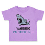 Toddler Clothes Warning : I'M Teething Lion Ocean Sea Life Toddler Shirt Cotton