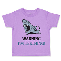 Toddler Clothes Warning : I'M Teething Lion Ocean Sea Life Toddler Shirt Cotton