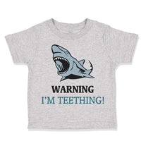 Toddler Clothes Warning : I'M Teething Lion Ocean Sea Life Toddler Shirt Cotton