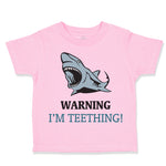 Toddler Clothes Warning : I'M Teething Lion Ocean Sea Life Toddler Shirt Cotton