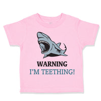 Toddler Clothes Warning : I'M Teething Lion Ocean Sea Life Toddler Shirt Cotton