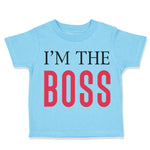 Toddler Clothes I'M The Boss Lion Funny Humor Toddler Shirt Baby Clothes Cotton