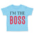 Toddler Clothes I'M The Boss Lion Funny Humor Toddler Shirt Baby Clothes Cotton