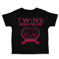 Toddler Clothes Twins Double The Fun Monkeys Funny Humor Toddler Shirt Cotton