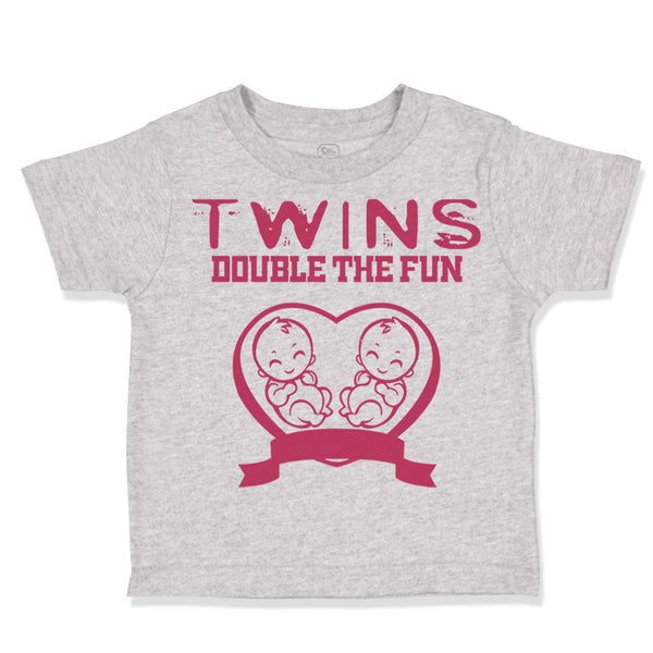 Toddler Clothes Twins Double The Fun Monkeys Funny Humor Toddler Shirt Cotton