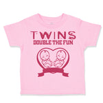 Toddler Clothes Twins Double The Fun Monkeys Funny Humor Toddler Shirt Cotton