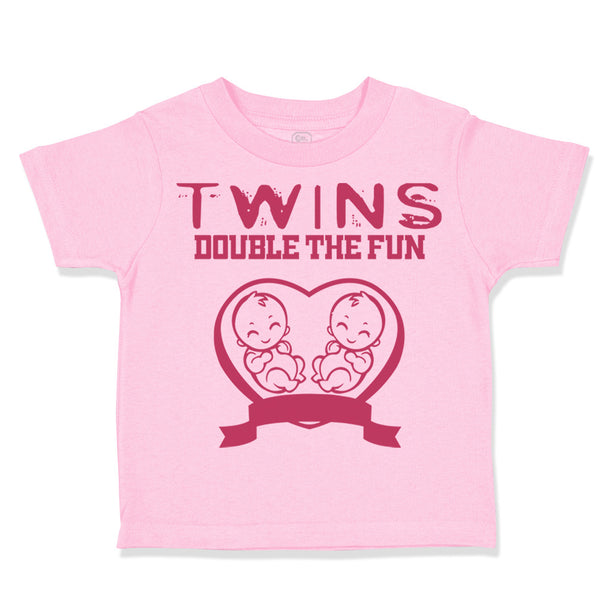 Toddler Clothes Twins Double The Fun Monkeys Funny Humor Toddler Shirt Cotton