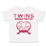 Toddler Clothes Twins Double The Fun Monkeys Funny Humor Toddler Shirt Cotton