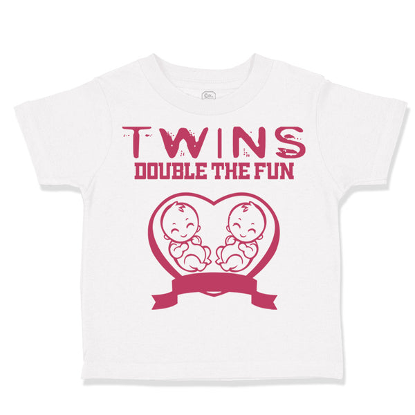 Toddler Clothes Twins Double The Fun Monkeys Funny Humor Toddler Shirt Cotton