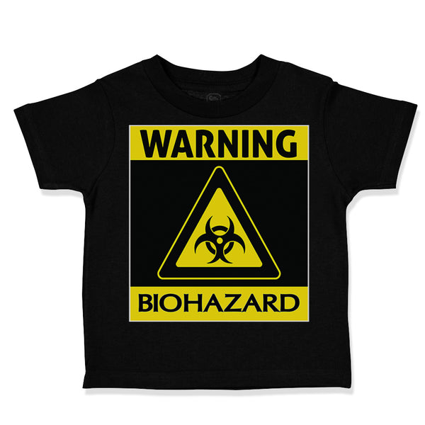 Toddler Clothes Warning Biohazard Funny Nerd Geek Toddler Shirt Cotton