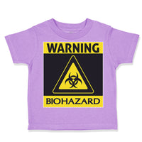 Toddler Clothes Warning Biohazard Funny Nerd Geek Toddler Shirt Cotton