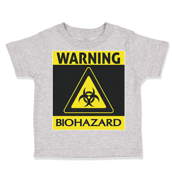 Toddler Clothes Warning Biohazard Funny Nerd Geek Toddler Shirt Cotton