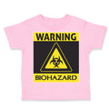 Toddler Clothes Warning Biohazard Funny Nerd Geek Toddler Shirt Cotton