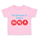 Toddler Clothes The Elements of Stealth Ni Nj A Geek Funny Nerd Geek Cotton