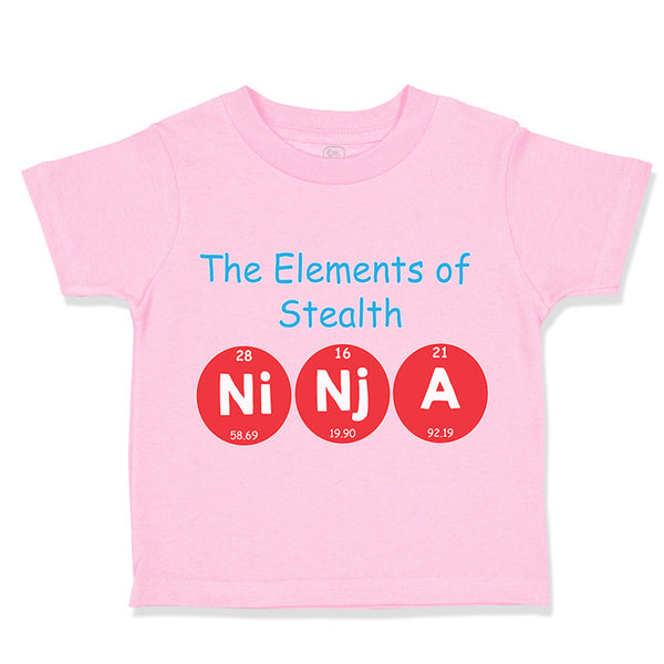 Toddler Clothes The Elements of Stealth Ni Nj A Geek Funny Nerd Geek Cotton