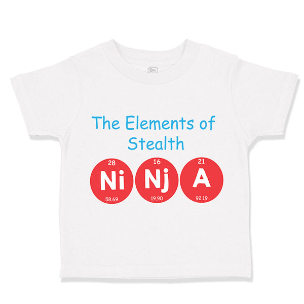 Toddler Clothes The Elements of Stealth Ni Nj A Geek Funny Nerd Geek Cotton