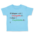 Toddler Clothes If Diaper 0 Change Me Else Play with Me Geek Funny Nerd Cotton