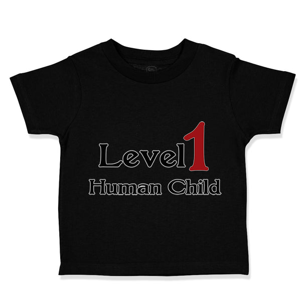 Toddler Clothes Level 1 Human Child Funny Nerd Geek Toddler Shirt Cotton