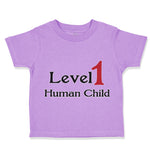 Toddler Clothes Level 1 Human Child Funny Nerd Geek Toddler Shirt Cotton