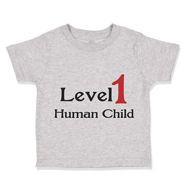 Toddler Clothes Level 1 Human Child Funny Nerd Geek Toddler Shirt Cotton