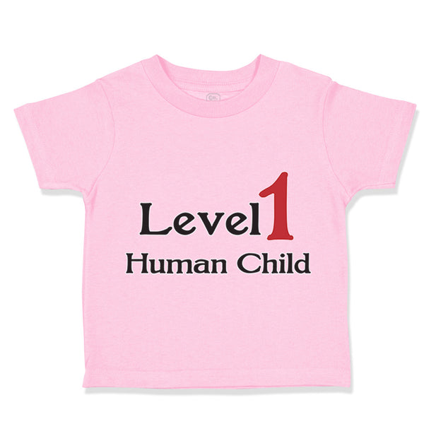 Toddler Clothes Level 1 Human Child Funny Nerd Geek Toddler Shirt Cotton
