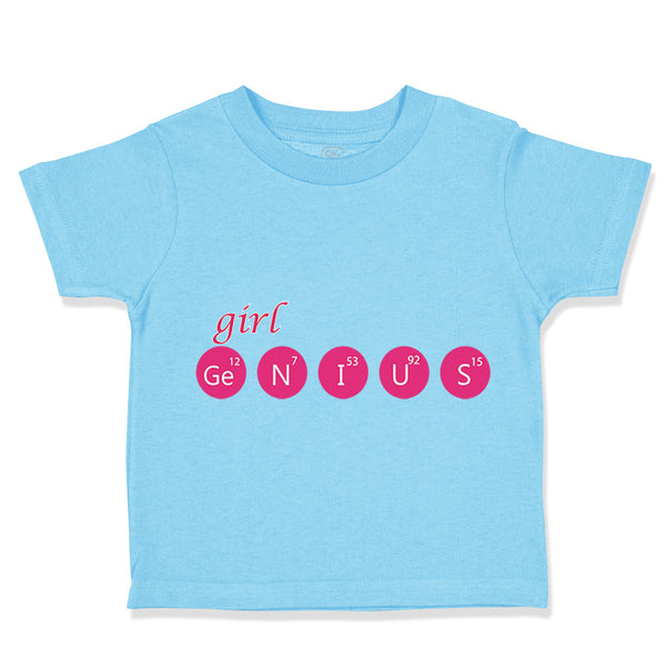 Toddler Clothes Girl Ge N I U S Funny Nerd Geek Toddler Shirt Cotton