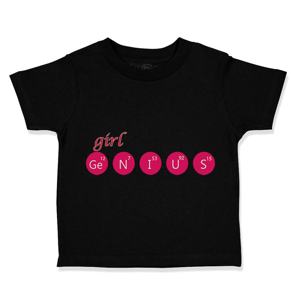Toddler Clothes Girl Ge N I U S Funny Nerd Geek Toddler Shirt Cotton