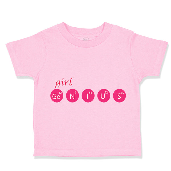 Toddler Clothes Girl Ge N I U S Funny Nerd Geek Toddler Shirt Cotton