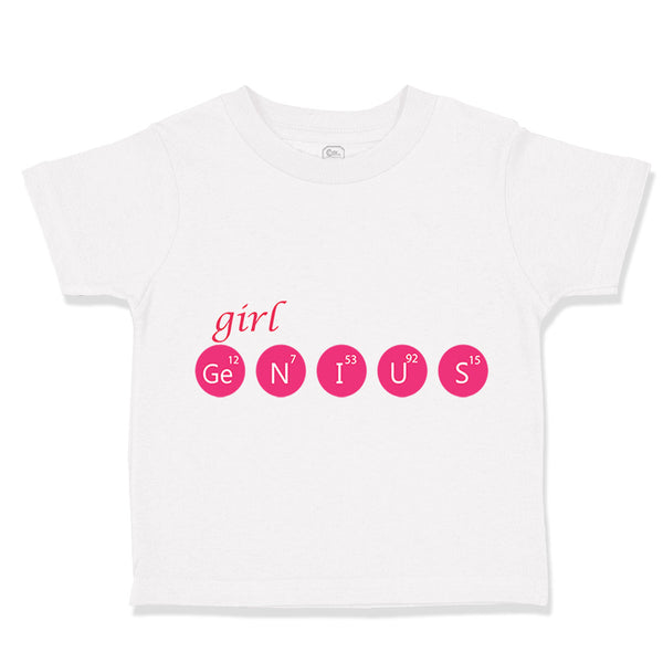 Toddler Clothes Girl Ge N I U S Funny Nerd Geek Toddler Shirt Cotton