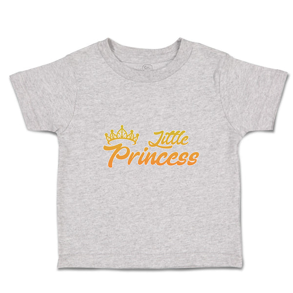 Toddler Clothes Little Princess with Gold Crown Toddler Shirt Cotton