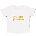 Toddler Clothes Little Princess with Gold Crown Toddler Shirt Cotton