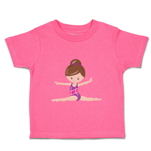 Toddler Girl Clothes Gymnastic Purple Suit Brown Sports Gymnastics Toddler Shirt