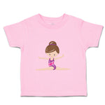 Toddler Girl Clothes Gymnastic Purple Suit Brown Sports Gymnastics Toddler Shirt