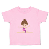 Toddler Girl Clothes Gymnastic Purple Suit Brown Sports Gymnastics Toddler Shirt